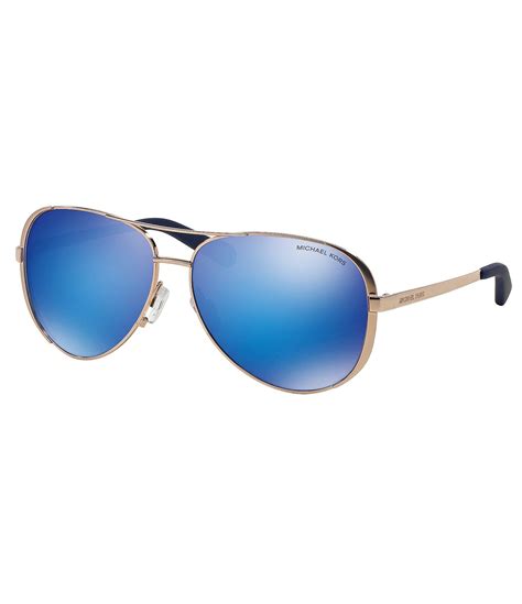 michael kors blue aviators|Women's Michael Kors Aviator Sunglasses .